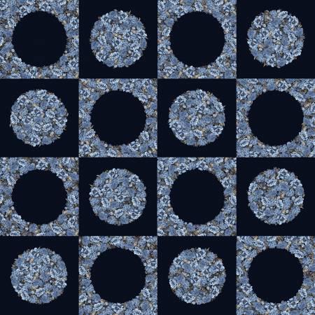 Indigo Dots and Holes Panel