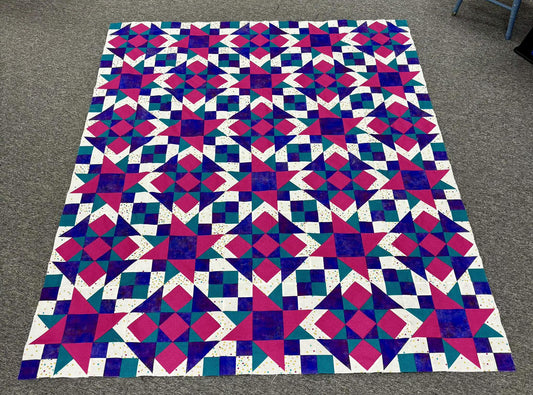 Star Blocks Magenta, Purple,Blue