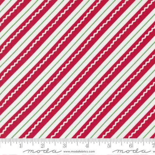 Reindeer Games Poinsettia Red Candy Cane Stripe