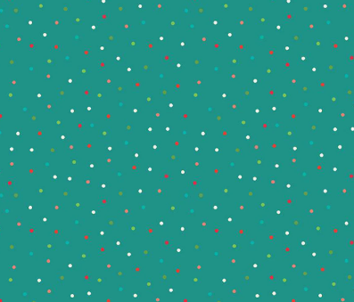 Winter Wonder Teal Dots