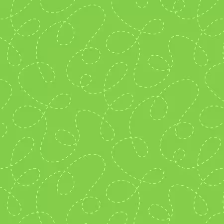 One Stitch Two Stitch - Stitched Curlicues Lime Green