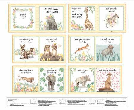 All Big Things Start Small Multi Baby Animals Book Panel