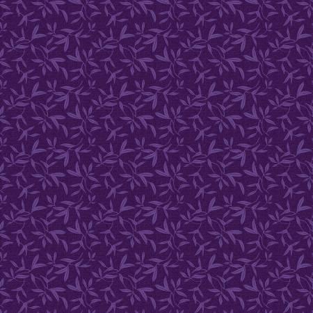 Whimsy II - Tossed Sprigs Deep Purple