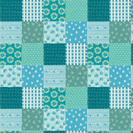 Things With Wings - Patterned Patchwork Blue