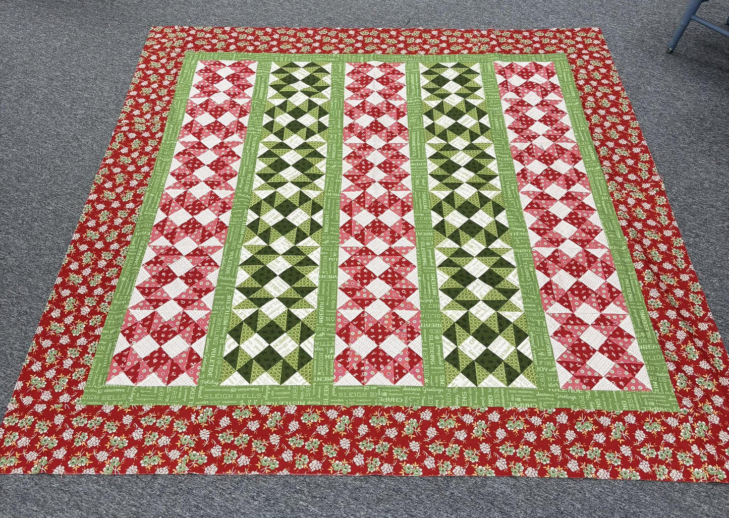Holiday Collumns Quilt Top Only