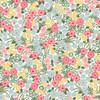 Vintage Flora Grey Ground Cover Floral