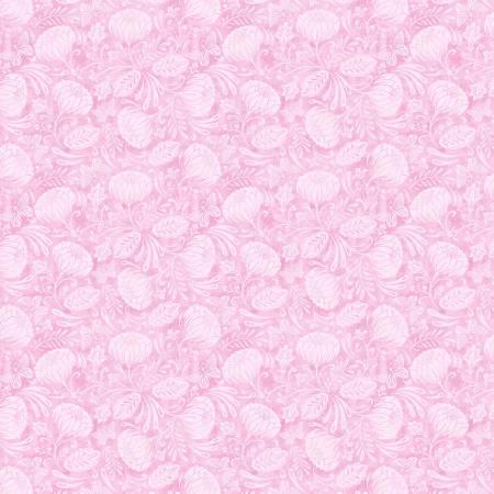 Whimsy II - Packed Tonal Floral Medium Pink
