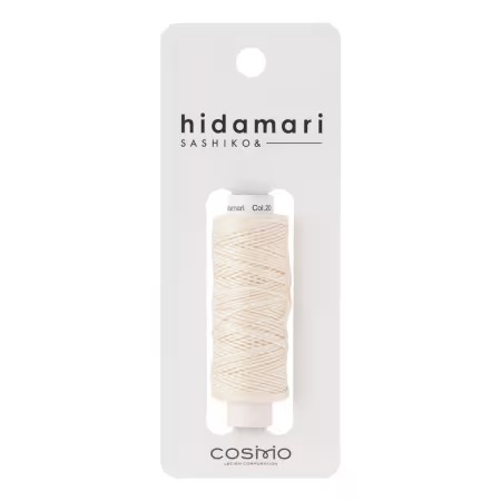 Cosmo Hidamari Sashiko Solid Thread 30 Meters Pearl White