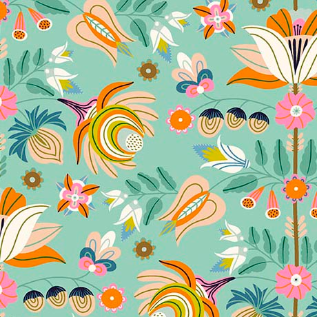 Serenade Folk Bouquet Dusty Aqua