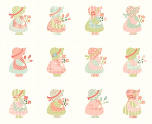 Sunbonnet Panel Porcelain Panel 36