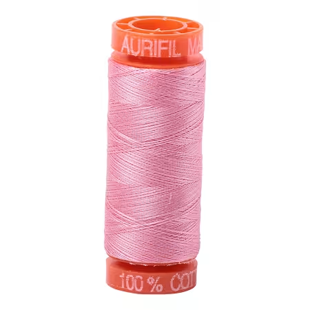 Mako Cotton Embroidery Thread 50wt 220yds Bright Pink