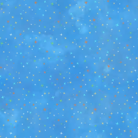 Space Monsters - Medium Blue Stars