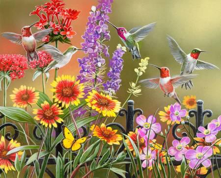 Hummingbirds & Fall Panel