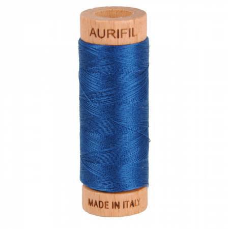 Aurifil Mako Cotton Thread Solid 80wt 300yds Medium Delft Blue