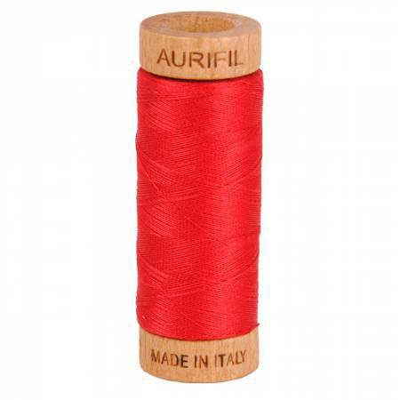 Aurifil Mako Cotton Thread Solid 80wt 300yds Red