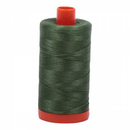 Aurifil Mako Cotton Thread Solid 50wt 1422yds Very Dark Grass Green