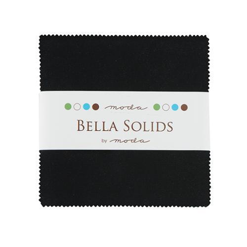 Bella Solids Charm Pack - Black