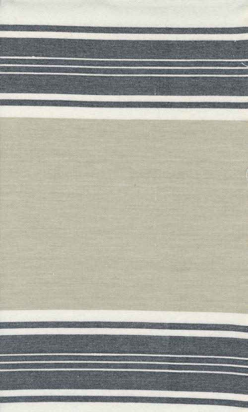 18" Toweling - Brown & White w/ Black Stripe