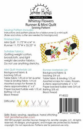 Whimsy Flowers Runner and Mini Quilt