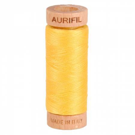 Aurifil Mako Cotton Thread Solid 80wt 300yds Pale Yellow