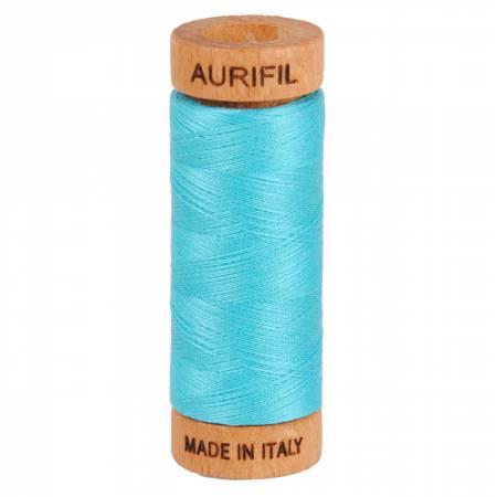Aurifil Mako Cotton Thread Solid 80wt 300yds Bright Turqouise