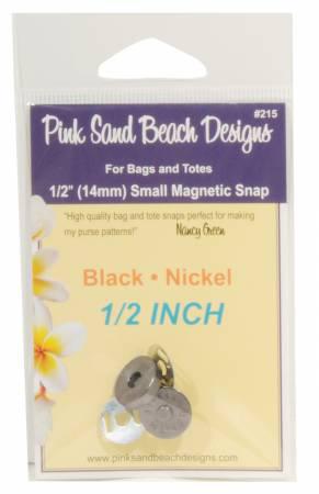 Magnetic 1/2" Snap Closures Black Nickel