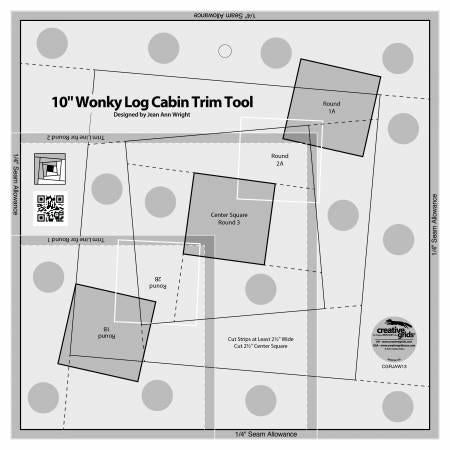 Creative Grids Wonky 10" Log Cabin