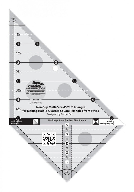 Creative Grids Multi Size 45/90 Triangle