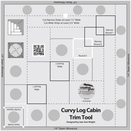 Creative Grids 8" Curvy Log Cabin Trim Tool
