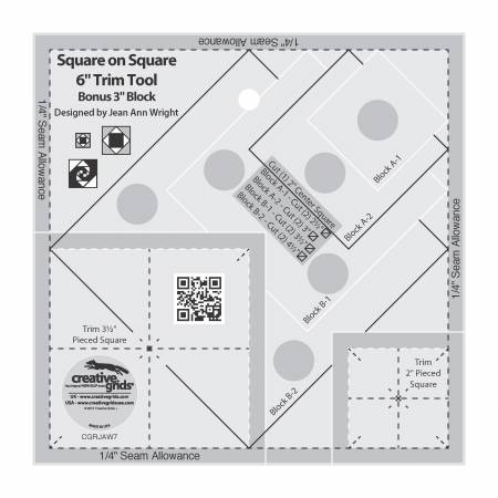 Creative Grids Square on Square Trim Tool - 3in or 6in Finished