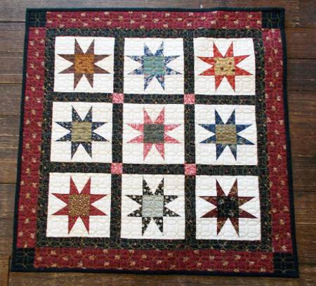 Strippy Stars Mini Quilt