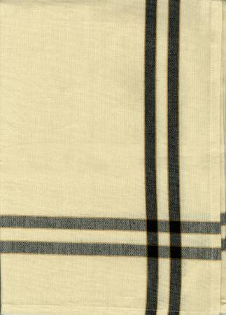 Black & Cream Stripe Tea Towel