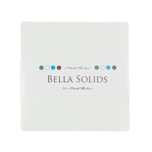 Bella Solids Charm Pack - White