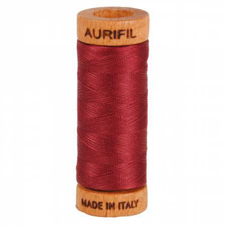 Aurifil Mako Cotton Thread Solid 80wt 300yds Dark Carmine Red