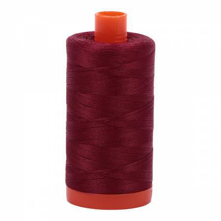 Aurifil Mako Cotton Thread Solid 50wt 1422yds Dark Carmine Red