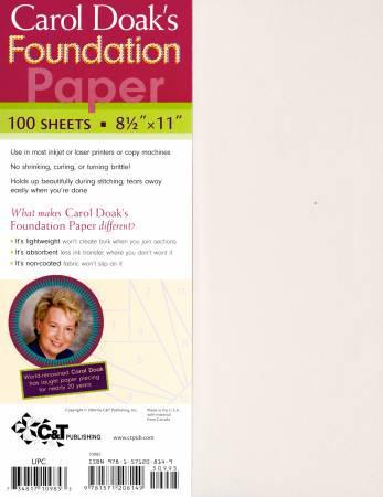 Carol Doak Foundation Paper 100 pcs