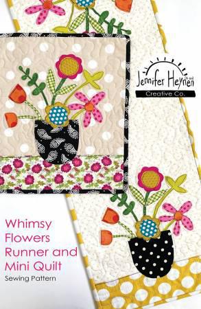 Whimsy Flowers Runner and Mini Quilt