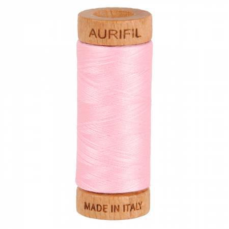 Aurifil Mako Cotton Thread Solid 80wt 300yds Baby Pink