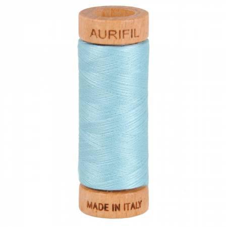 Aurifil Mako Cotton Thread Solid 80wt 300yds Light Grey Turquoise