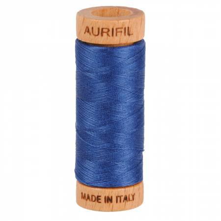 Aurifil Mako Cotton Thread Solid 80wt 300yds Steel Blue