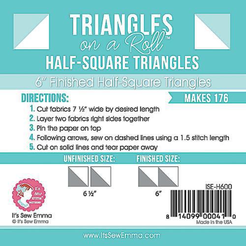 Triangle On A Roll Half Sq 6"